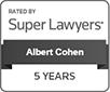 Rated By Super Lawyers Albert Cohen 5 Years