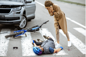 Pedestrian on bike struck - car accident paralysis lawyer near you